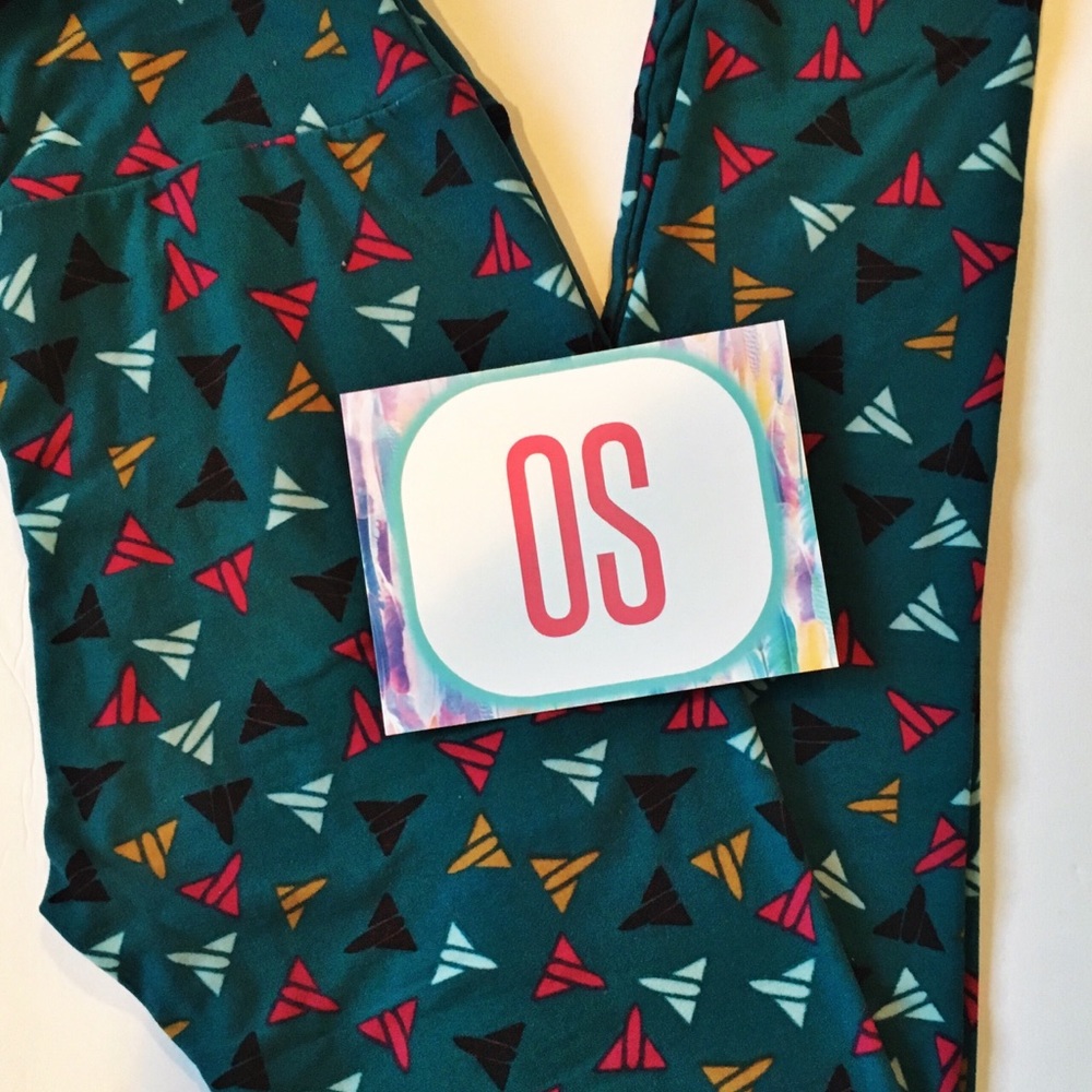 New LuLaRoe OS 'Jets' ~ green background ~